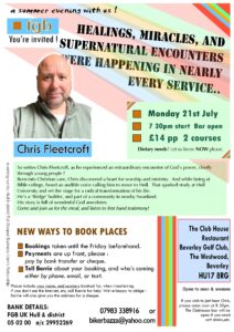 Dinner meeting in Hull with guest speaker Chris Fleetcroft