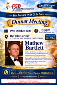 Cardiff Dinner with Mathew Bartlett